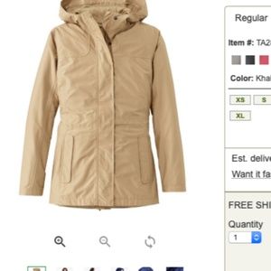 ADORABLE LL Bean "H2OFF" Raincoat (Khaki)